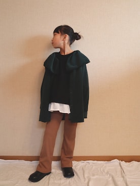 「娘コーデ」｜satasomeさん（キッズ・128cm）の冬コーディネート