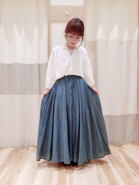 「アイテム（タンクトップ、グレー系）」を使った、kumimikuさん（レディース・148cm）の春コーディネート