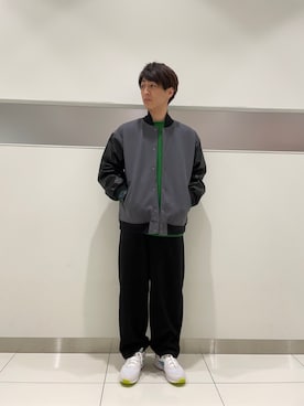 「SENSE OF PLACE by URBAN RESEARCH（センスオブプレイスバイアーバンリサーチ）のアイテム（スタジャン）」を使った、kyoroさん（メンズ・177cm）の秋コーディネート