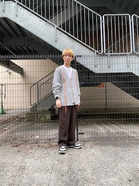 「アイテム（カーディガン/ボレロ）」を使った、kyoroさん（メンズ・177cm）の夏コーディネート