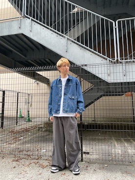 「KBF（ケイビーエフ）のアイテム」を使った、kyoroさん（メンズ・177cm）の秋コーディネート