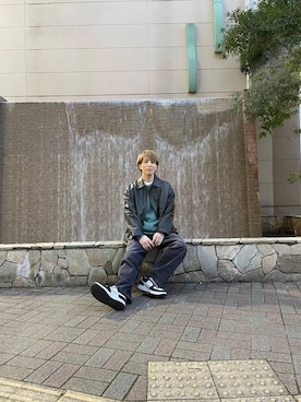 「アイテム（カバーオール）」を使った、kyoroさん（メンズ・177cm）の冬コーディネート