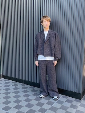「アイテム（セットアップ）」を使った、kyoroさん（メンズ・177cm）の秋コーディネート