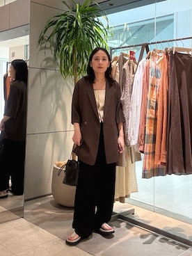 「30代コーデ」｜「アイテム（ジャケット/アウター）」を使った、manamiさん（レディース・155cm）の夏コーディネート