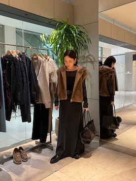 「アイテム（トートバッグ）」を使った、manamiさん（レディース・155cm）の秋コーディネート