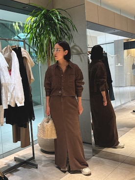 「アイテム（メガネ）」を使った、manamiさん（レディース・155cm）の秋コーディネート