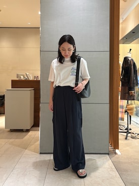 「アイテム（ボディバッグ/ウエストポーチ）」を使った、manamiさん（レディース・155cm）の夏コーディネート