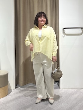 「Jena espace merveilleux(ジェナ エスパスメルヴェイユ)のスクエアヒールパンプス(その他シューズ、グレー系)」を使った、jiinajena77さん(レディース・159cm)の春コーディネート