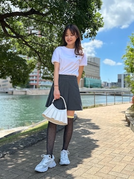 「アイテム（ソックス/靴下）」を使った、momoさん（レディース・166cm）の夏コーディネート