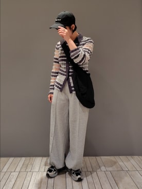 「スウェットコーデ」｜「アイテム（帽子）」を使った、まるさん（レディース・153cm）の夏コーディネート