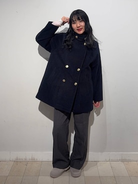 「アイテム（チェスターコート）」を使った、soyosukeさん（レディース・170cm）の秋コーディネート