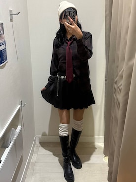 「アイテム（ネクタイ）」を使った、soyosukeさん（レディース・170cm・20代）の秋コーディネート