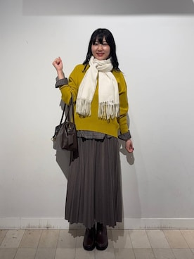 「アイテム（ボストンバッグ）」を使った、soyosukeさん（レディース・170cm）の秋コーディネート