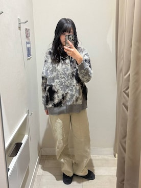 「アイテム（デニムパンツ、ベージュ系）」を使った、soyosukeさん（レディース・170cm）の秋コーディネート