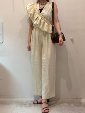 「アイテム（サロペット/オーバーオール）」を使った、soyosukeさん（レディース・170cm・20代）の夏コーディネート