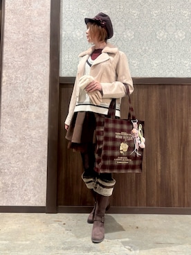 「アイテム（ダッフルコート）」を使った、ハナミズキさん（レディース・158cm）の秋コーディネート