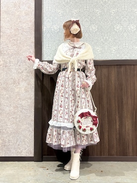 「アイテム（マフラー）」を使った、ハナミズキさん（レディース・158cm）の秋コーディネート