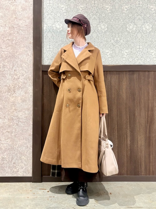 2WAYカラーロングコート（ダッフルコート）｜axes femme