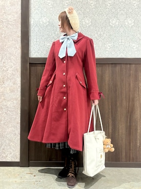 「アイテム（ダッフルコート）」を使った、ハナミズキさん（レディース・158cm）の秋コーディネート