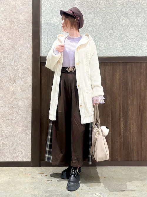 チェック切替ワイドパンツ（その他パンツ）｜axes femme（アクシーズ