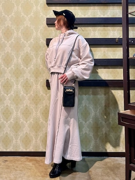 「axes femme（アクシーズファム）のアイテム（キャップ）」を使った、ハナミズキさん（レディース・158cm）の春コーディネート