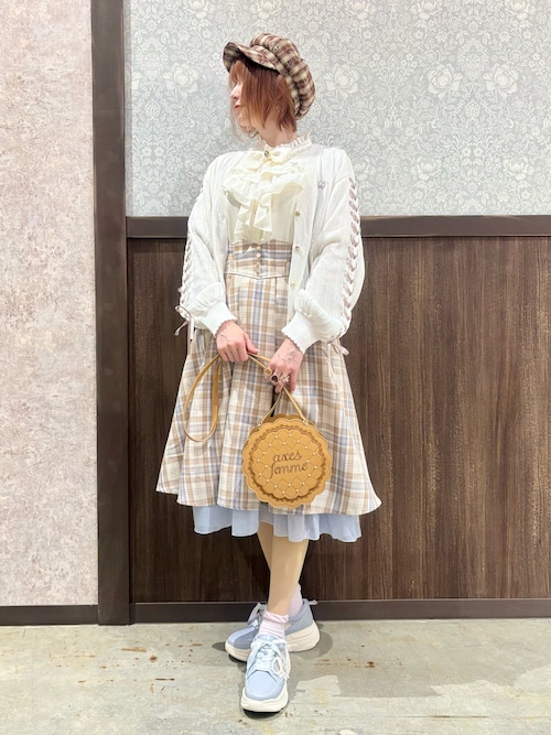 axes femme（アクシーズ ファム） 帽子 ハット リボン×チェック