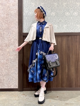 「アイテム（タンクトップ、ブルー系）」を使った、ハナミズキさん（レディース・158cm）の夏コーディネート