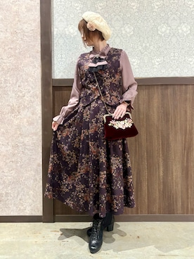 「アイテム（ピーコート）」を使った、ハナミズキさん（レディース・158cm）の冬コーディネート