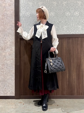 「アイテム（ブーツ）」を使った、ハナミズキさん（レディース・158cm）の秋コーディネート
