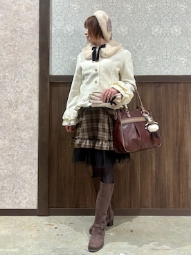 「アイテム（ピーコート）」を使った、ハナミズキさん（レディース・158cm）の秋コーディネート