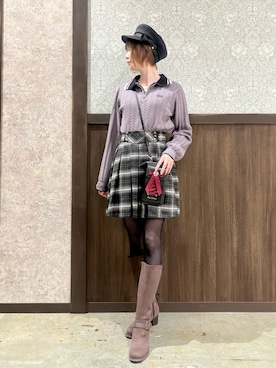 「アイテム（タンクトップ）」を使った、ハナミズキさん（レディース・158cm）の秋コーディネート