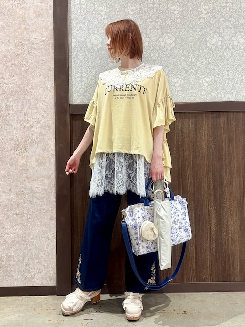 裾レースノースリーブPO（Tシャツ/カットソー）｜axes femme