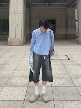 「BLACKUP（ブラックアップ）のアイテム（パンツ）」を使った、Akitoさん（メンズ・172cm）の夏コーディネート