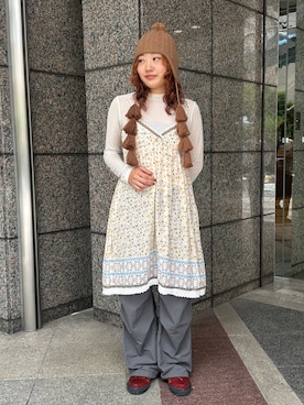 「arth（アース）のアイテム（帽子）」を使った、hiyoさん（レディース・164cm）の秋コーディネート