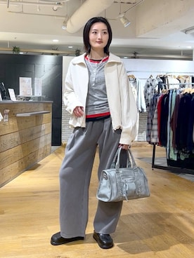 「JEANASIS（ジーナシス）のチャームヴィンテージチェーンネックレス/638258（ネックレス、シルバー系）」を使った、airiさん（レディース）の春コーディネート