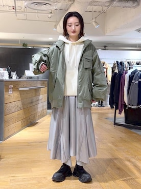 「アイテム（ブルゾン）」を使った、airiさん（レディース・162cm・20代）の冬コーディネート