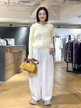 「JEANASIS（ジーナシス）の【抗菌防臭テープ付き】キリカエボリュームローファー/573242（ローファー、シルバー系）」を使った、airiさん（レディース）の春コーディネート