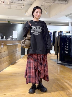 「アイテム（スウェット）」を使った、airiさん（レディース・162cm・20代）の秋コーディネート