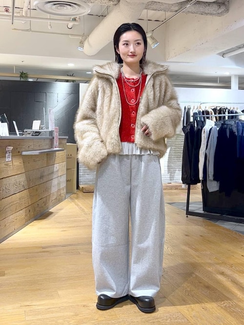 この冬スタイリングの主役にピッタリ！】MIXカラーファーブルゾン