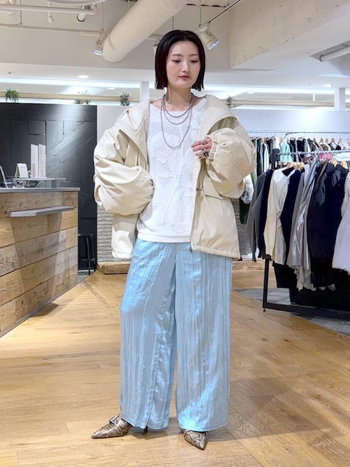 JEANASIS レザーパファーフードブルゾン JEANASIS｜レザーパファーフードブルゾン | Rakuten Fashion(楽天
