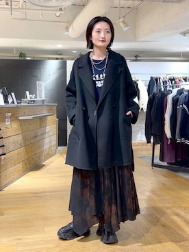 「アイテム（ピーコート）」を使った、airiさん（レディース・162cm・20代）の冬コーディネート