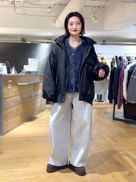 「JEANASIS（ジーナシス）のブークレシャギーVカーディガン/634208（カーディガン/ボレロ）」を使った、airiさん（レディース・162cm）の冬コーディネート