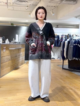 「JEANASIS（ジーナシス）のソフトラメリブUネックLS TEE/240318（Tシャツ/カットソー）」を使った、airiさん（レディース・162cm）の秋コーディネート