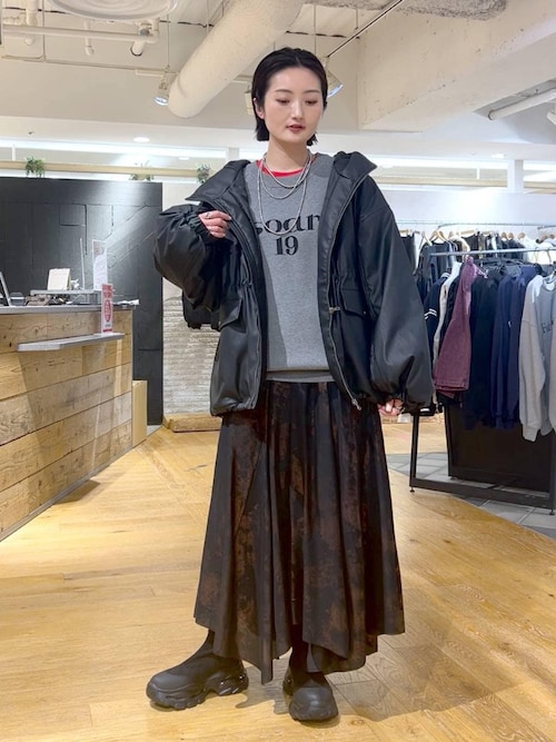 セール】レザーパファーフードブルゾン/634608（ブルゾン）｜JEANASIS