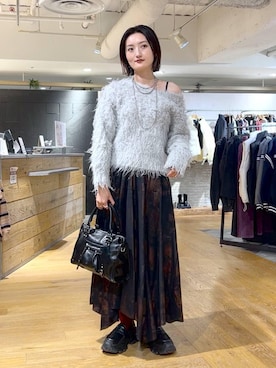 「アイテム（ボストンバッグ）」を使った、airiさん（レディース・162cm・20代）の冬コーディネート