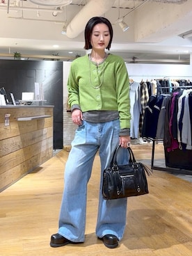 「JEANASIS（ジーナシス）のアイテム（パンツ）」を使った、airiさん（レディース・162cm）の冬コーディネート