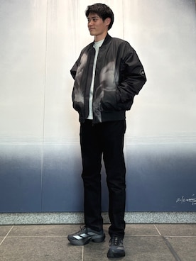 「ボンバージャケット」｜SJさん（メンズ・172cm）の冬コーディネート