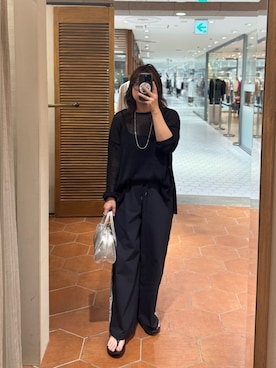 「トラックパンツ」｜「アイテム（パンツ、ブルー系）」を使った、rd__mutaさん（レディース・161cm）の夏コーディネート