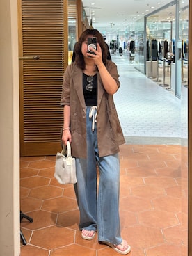 「30代コーデ」｜「アイテム（ジャケット/アウター）」を使った、rd__mutaさん（レディース・161cm）の夏コーディネート