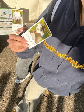 「thisisneverthat（ディスイズネバーザット）のアイテム」を使った、チサトさん（レディース・160cm）の冬コーディネート